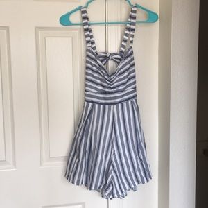 SALE {American Threads} Blue and White Romper